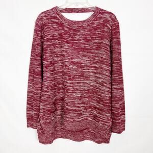 Madison Lilly Marled Womens Chunky Tunic Sweater Large Casual Loungewear Boho